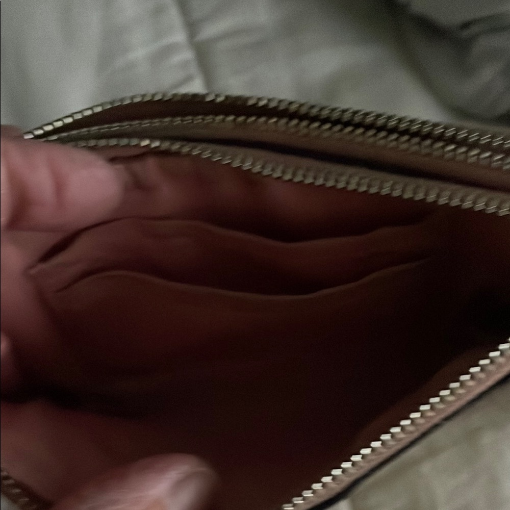 Coach Gold Clutch with Monogram Pattern - Picture 4 of 7